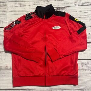 Scuderia‎ Ferrari Track Jacket Red Full Zip F1 Formula One Men's Size Large